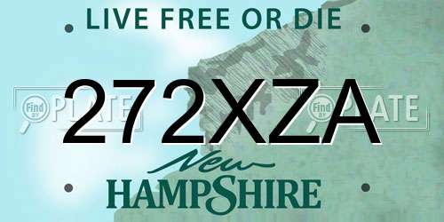 272XZA New Hampshire License Plate