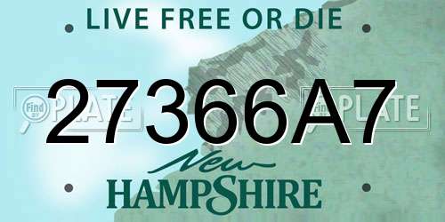 27366A7 New Hampshire License Plate