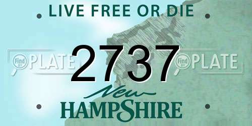 2737 New Hampshire License Plate