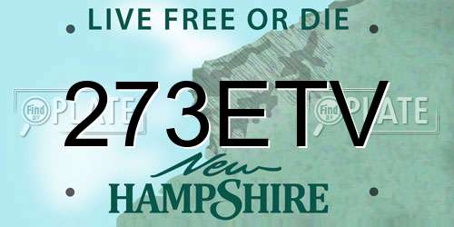273ETV New Hampshire License Plate