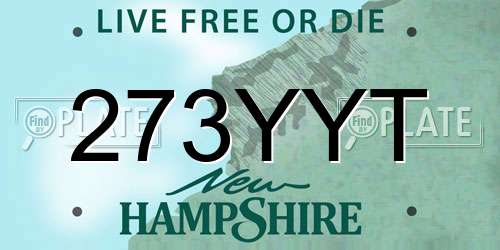 273YYT New Hampshire License Plate