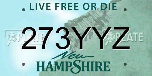 273YYZ New Hampshire License Plate