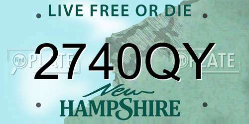 2740QY New Hampshire License Plate