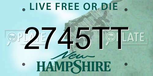 2745TT New Hampshire License Plate