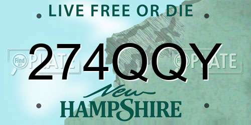 274QQY New Hampshire License Plate