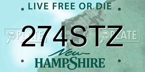 274STZ New Hampshire License Plate