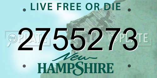 2755273 New Hampshire License Plate