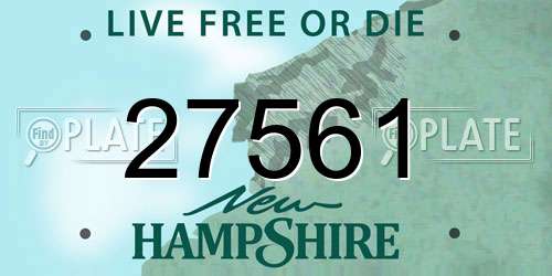 27561 New Hampshire License Plate