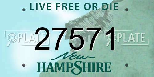 27571 New Hampshire License Plate