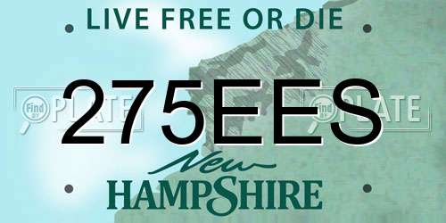 275EES New Hampshire License Plate