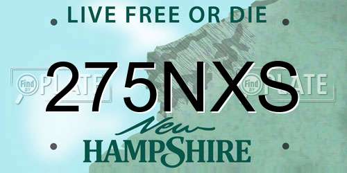 275NXS New Hampshire License Plate