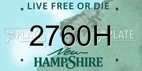 2760H New Hampshire License Plate