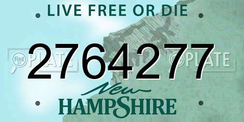 2764277 New Hampshire License Plate