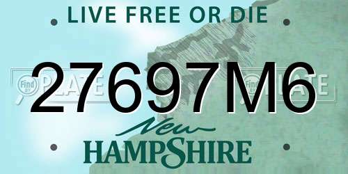 27697M6 New Hampshire License Plate