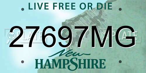 27697MG New Hampshire License Plate
