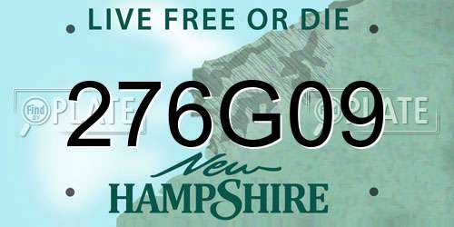 276G09 New Hampshire License Plate