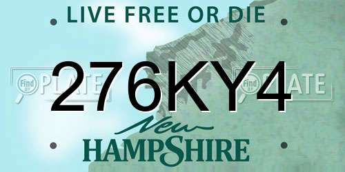 276KY4 New Hampshire License Plate