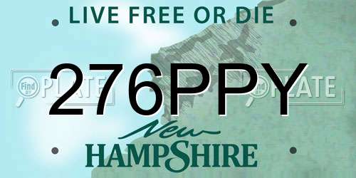 276PPY New Hampshire License Plate