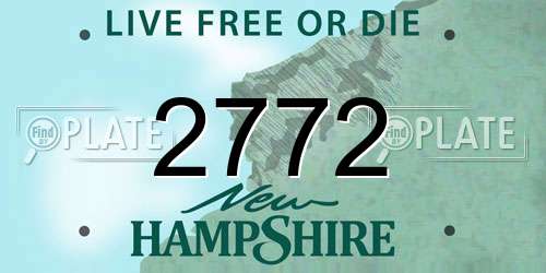 2772 New Hampshire License Plate