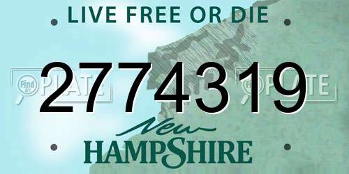 2774319 New Hampshire License Plate