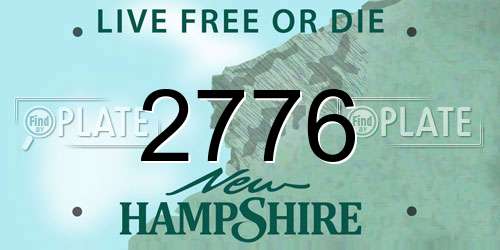 2776 New Hampshire License Plate