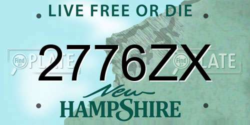 2776ZX New Hampshire License Plate