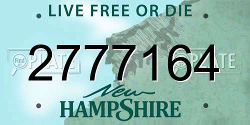 2777164 New Hampshire License Plate