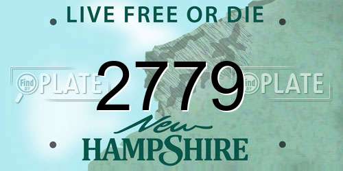 2779 New Hampshire License Plate