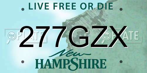 277GZX New Hampshire License Plate