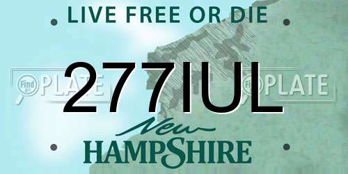 277IUL New Hampshire License Plate