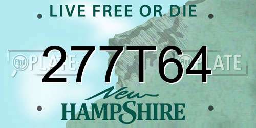 277T64 New Hampshire License Plate
