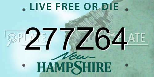 277Z64 New Hampshire License Plate