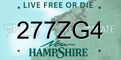277ZG4 New Hampshire License Plate