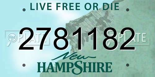 2781182 New Hampshire License Plate