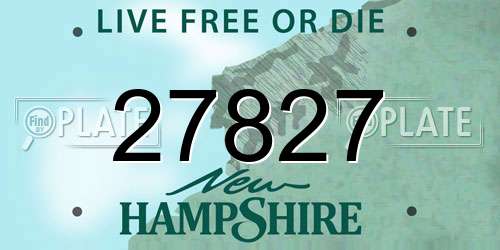 27827 New Hampshire License Plate