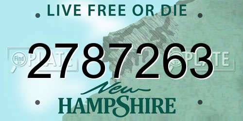 2787263 New Hampshire License Plate