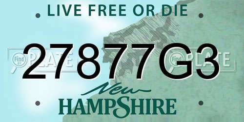 27877G3 New Hampshire License Plate