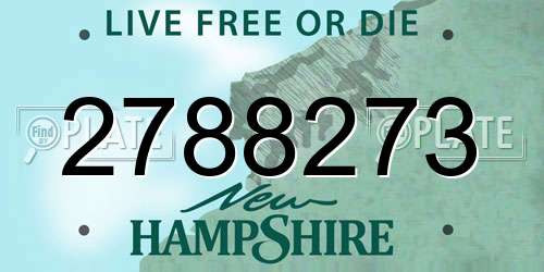 2788273 New Hampshire License Plate
