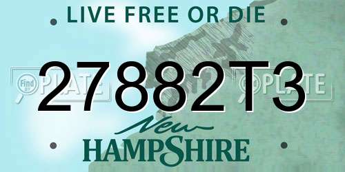 27882T3 New Hampshire License Plate