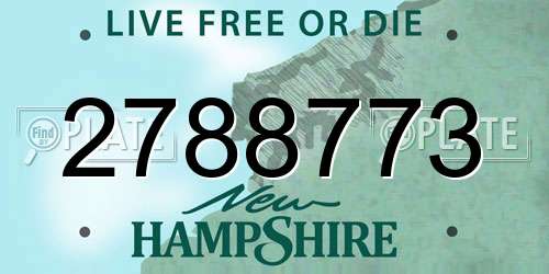 2788773 New Hampshire License Plate
