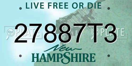 27887T3 New Hampshire License Plate