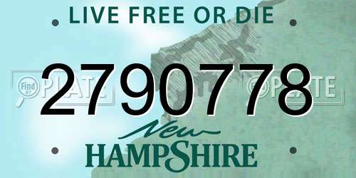 2790778 New Hampshire License Plate