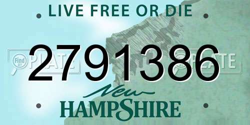 2791386 New Hampshire License Plate
