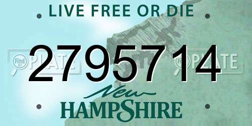 2795714 New Hampshire License Plate