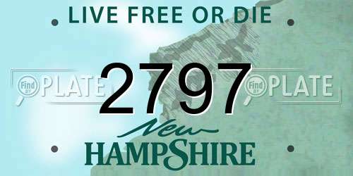 2797 New Hampshire License Plate