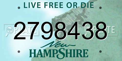 2798438 New Hampshire License Plate