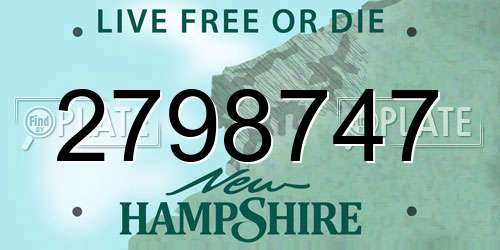 2798747 New Hampshire License Plate