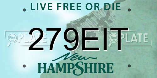 279EIT New Hampshire License Plate