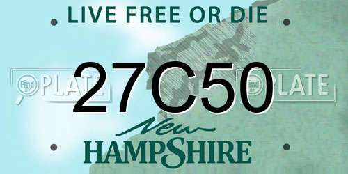 27C50 New Hampshire License Plate