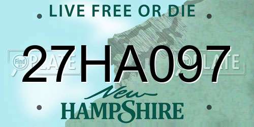 27HA097 New Hampshire License Plate
